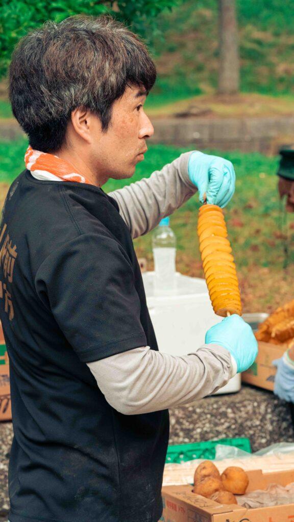 盛岡松園祭りトルネードポテト
