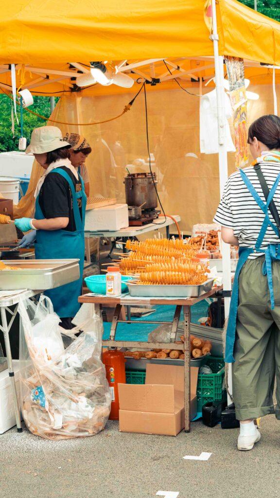 盛岡松園祭りトルネードポテト