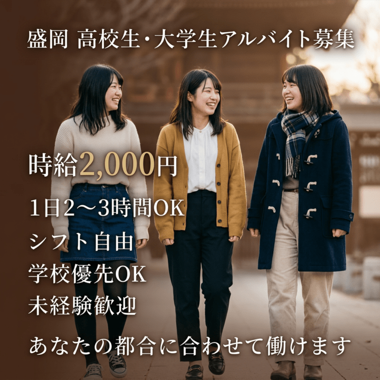 盛岡の高校生・大学生向けリラクゼーションアルバイト募集画像