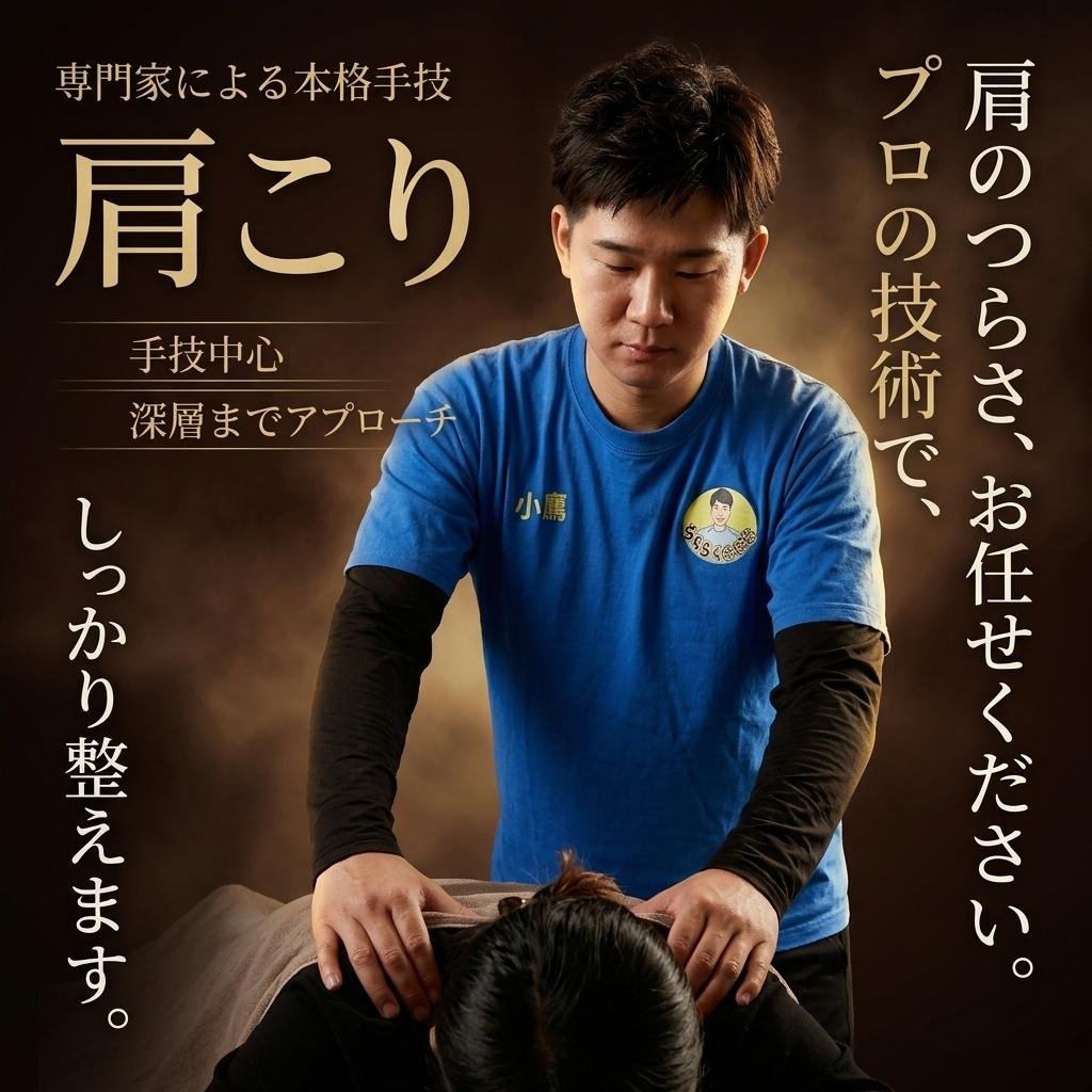盛岡肩こりに悩む人の首と肩の筋肉の緊張状態